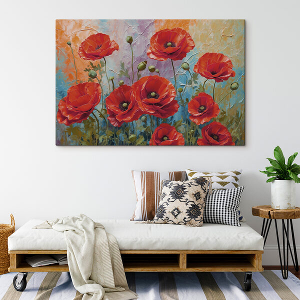Malerei von roten Blumen Malerei von roten Blumen