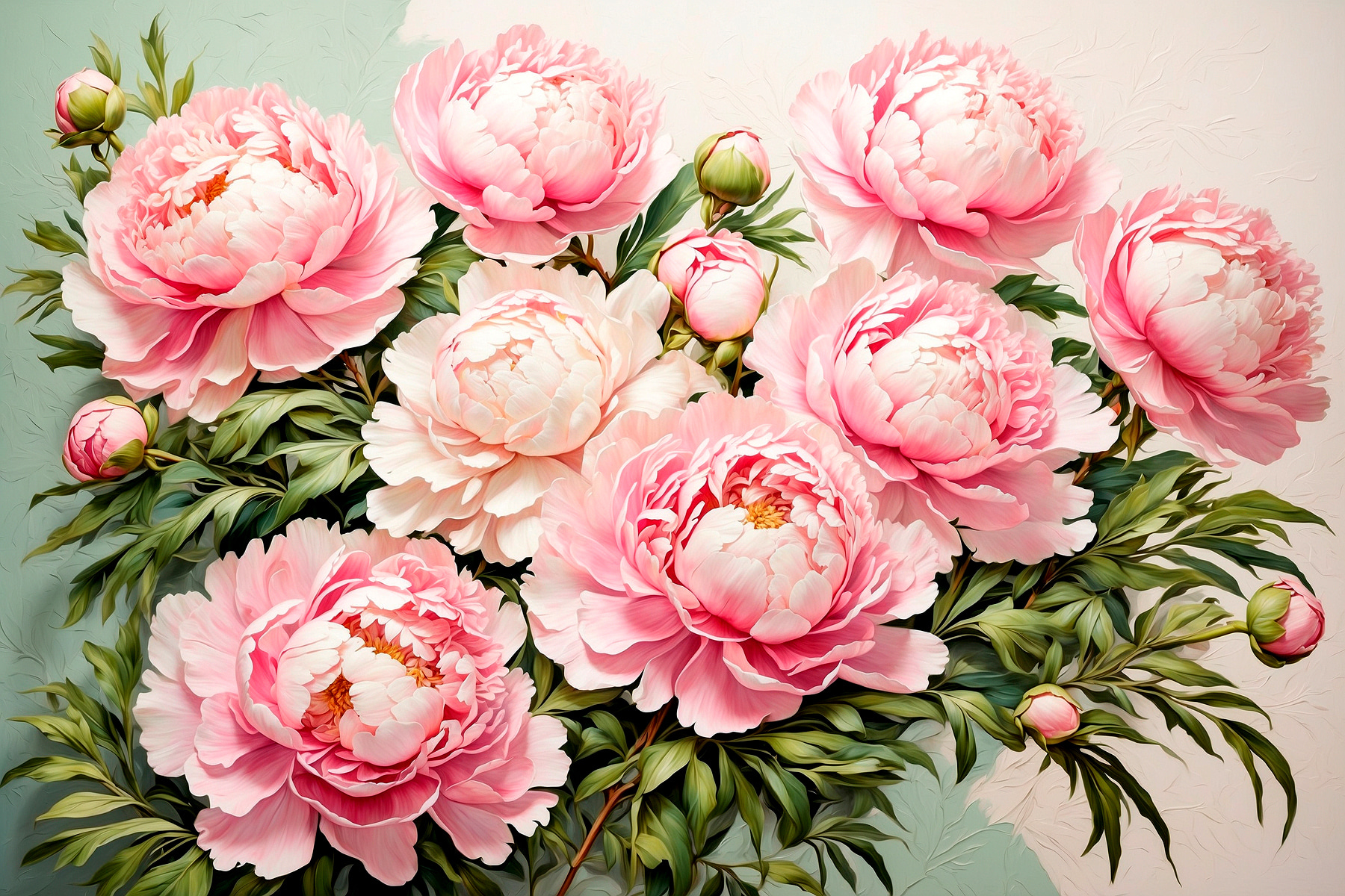 Group of pink flowers