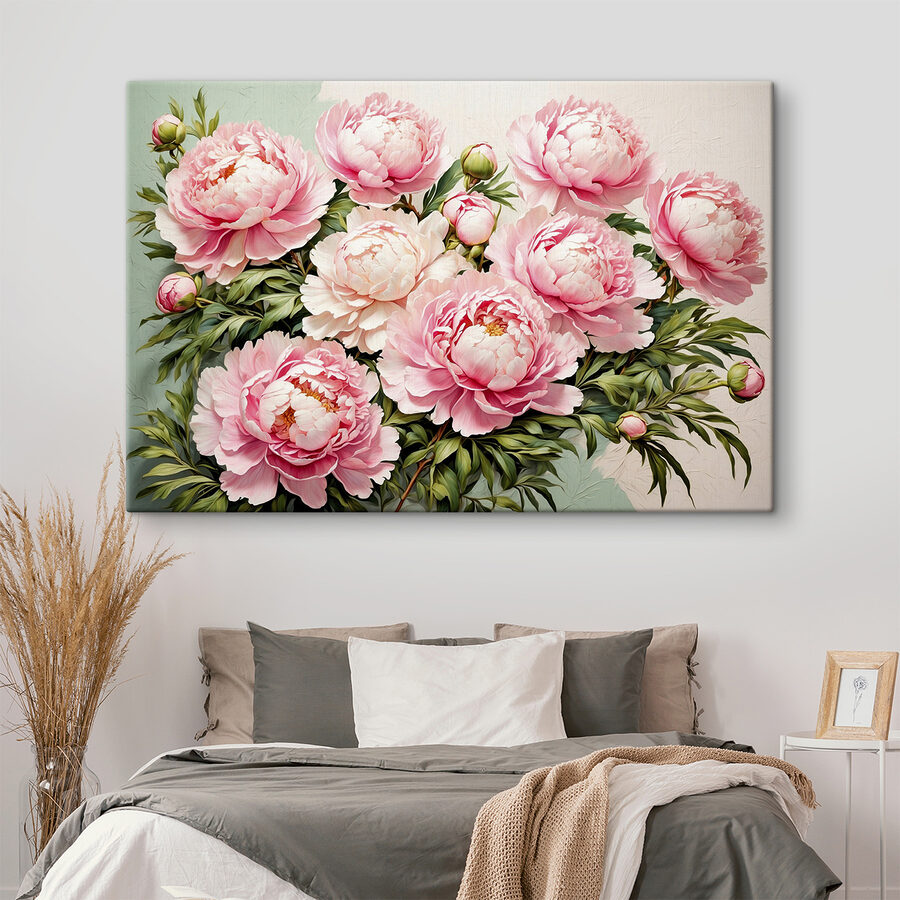 Gruppe von rosa Blumen