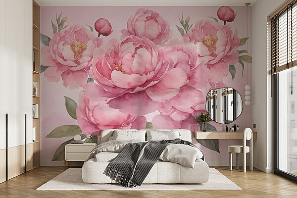 Gruppe von rosa Blumen Gruppe von rosa Blumen