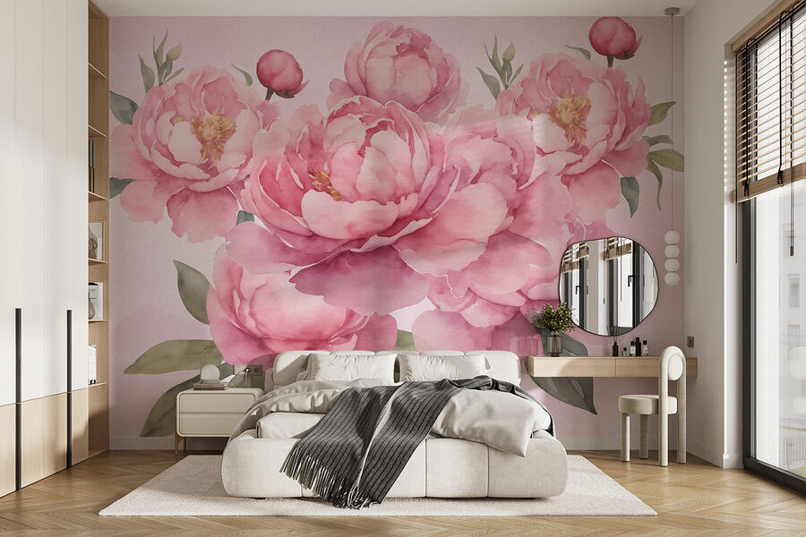 Gruppe von rosa Blumen Gruppe von rosa Blumen