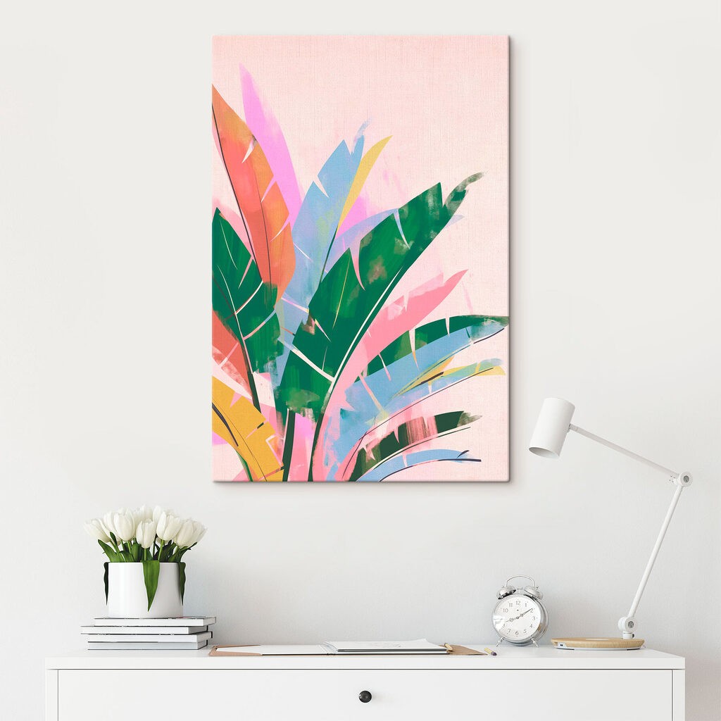 Colorful leaves on a white background