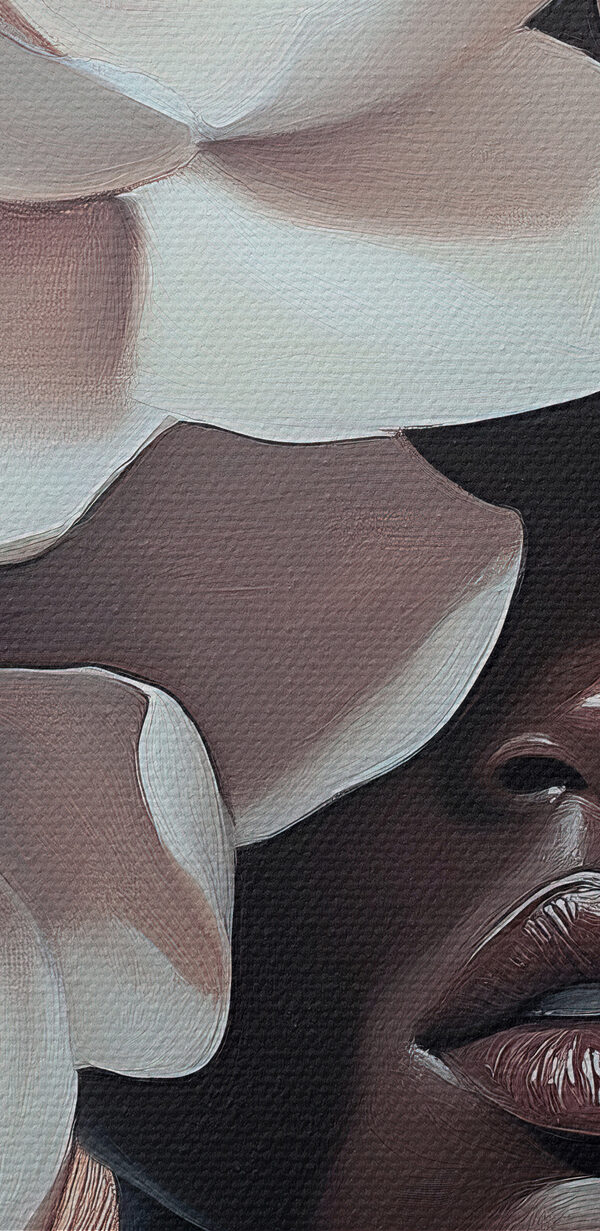 Woman with flowers in her hair Woman with flowers in her hair