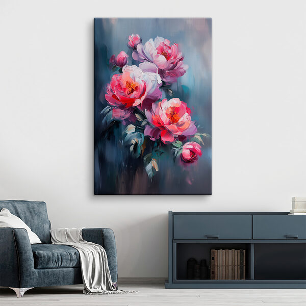 Malerei von rosa Blumen Malerei von rosa Blumen