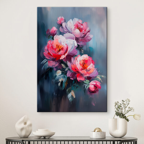 Malerei von rosa Blumen Malerei von rosa Blumen