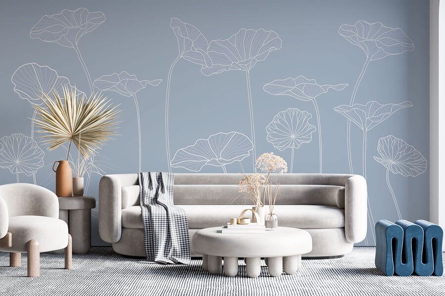 Strichzeichnung von Blumen