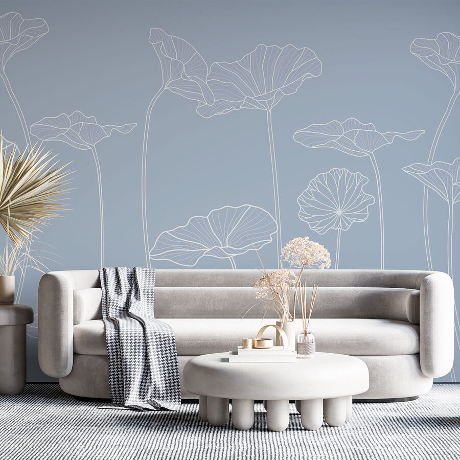 Strichzeichnung von Blumen