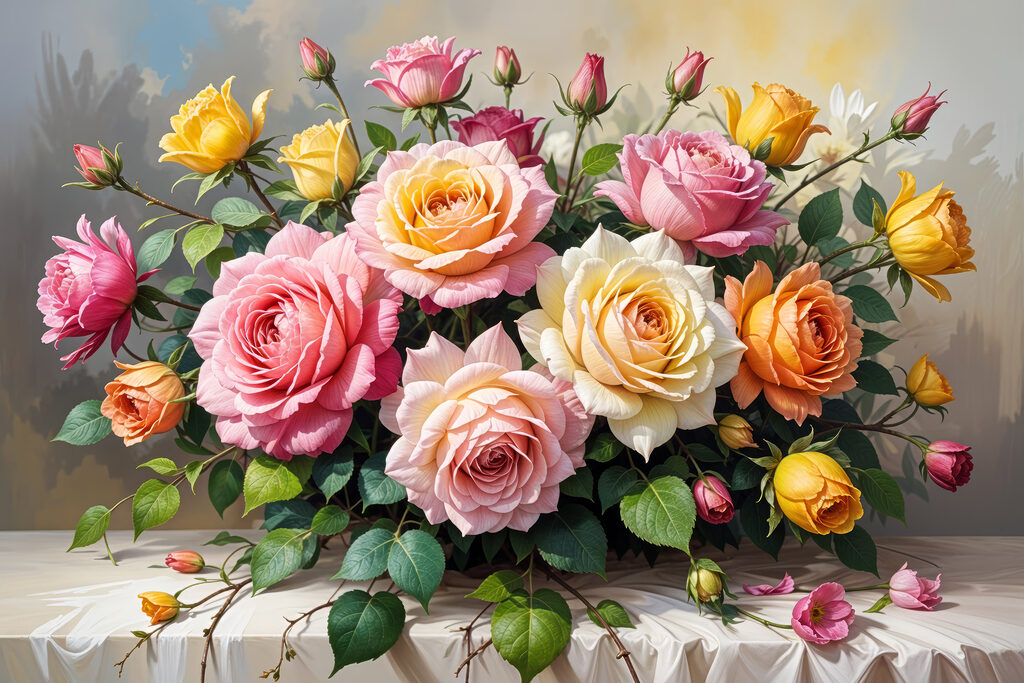 Bouquet of flowers on a table