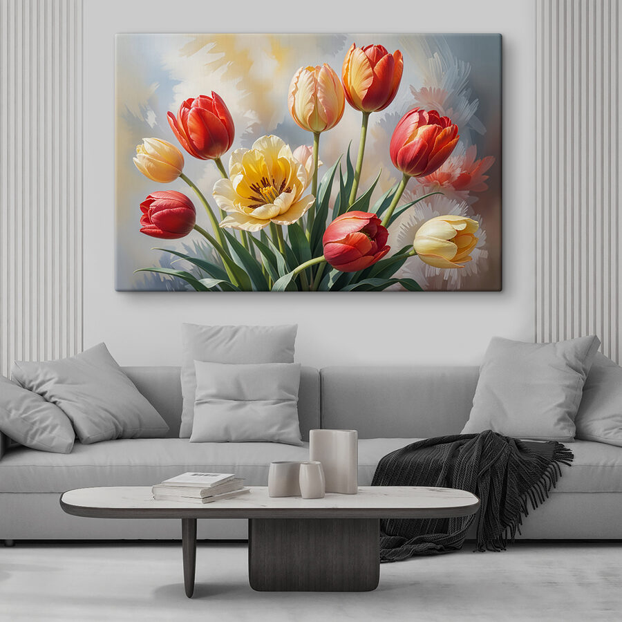 Gruppe von Tulpen in einer Vase