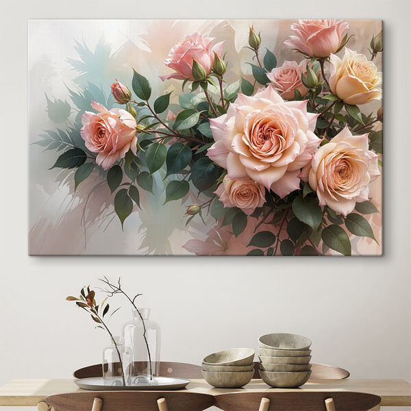 Gruppe von rosa Rosen Gruppe von rosa Rosen