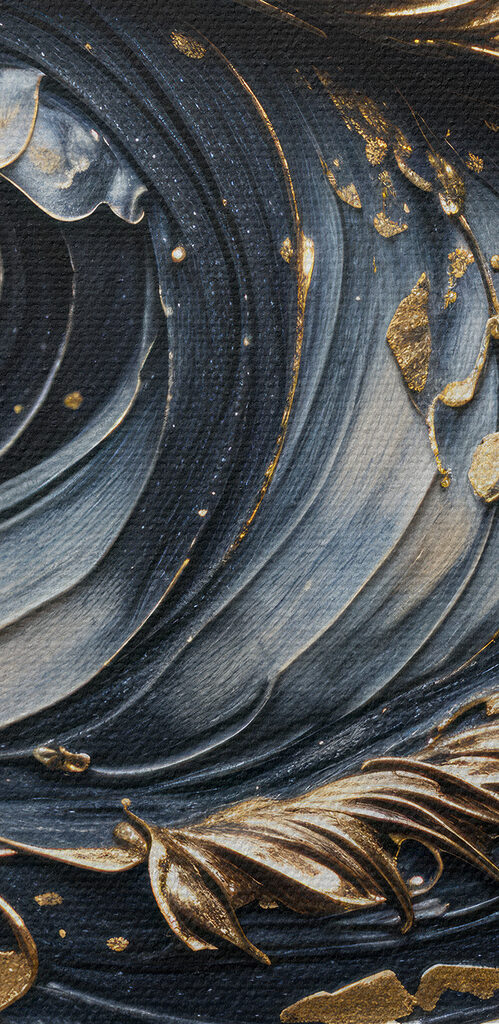 Swirling colors of an expressive eye