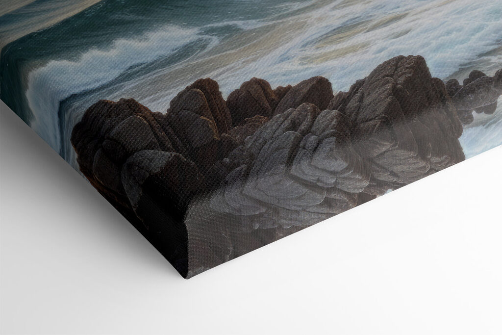 Waves crashing on a beach