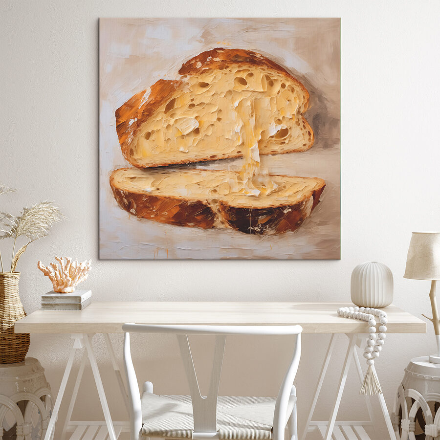 Stück Brot mit Löchern darin