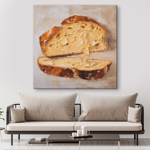 Stück Brot mit Löchern darin Stück Brot mit Löchern darin
