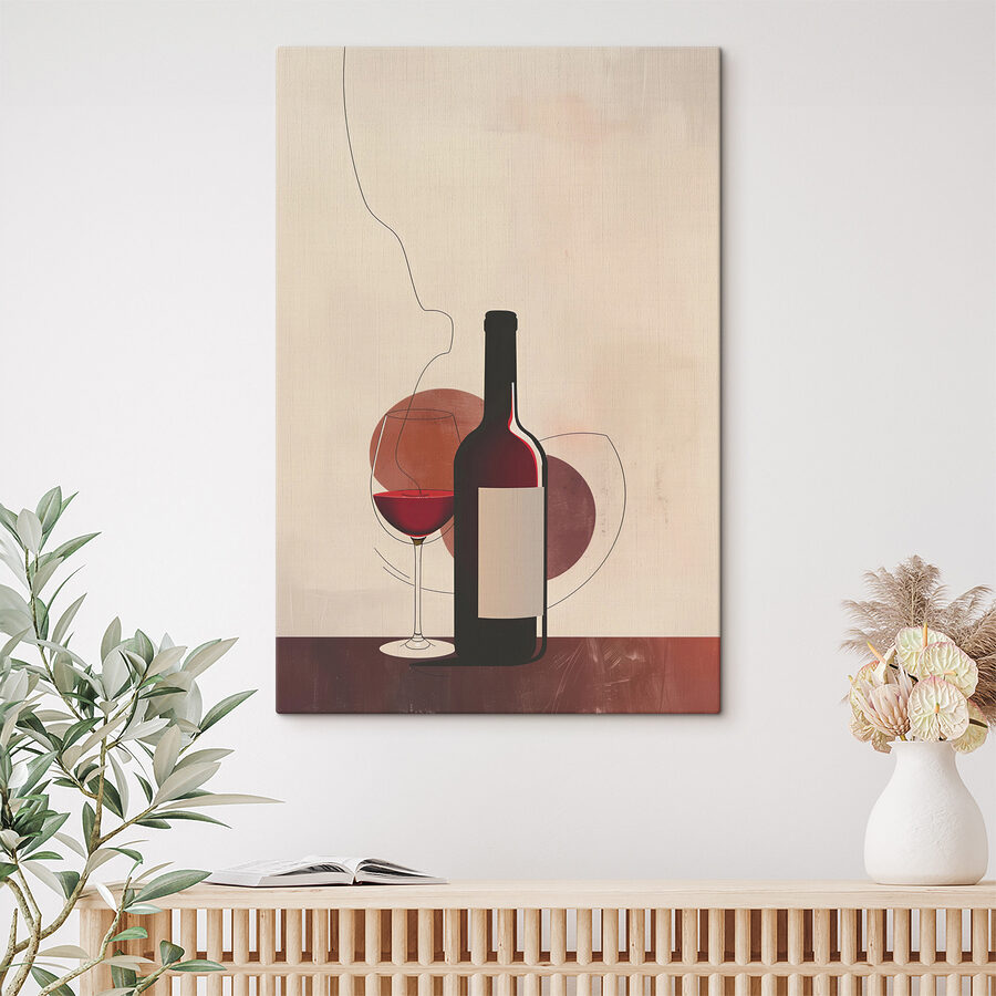 Flasche und Glas Wein Flasche und Glas Wein