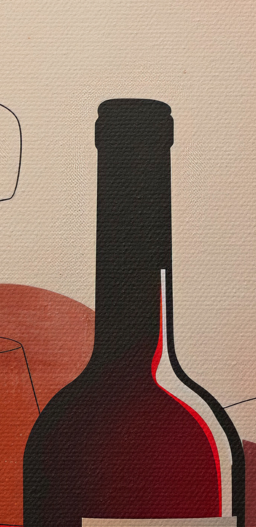Flasche und Glas Wein Flasche und Glas Wein