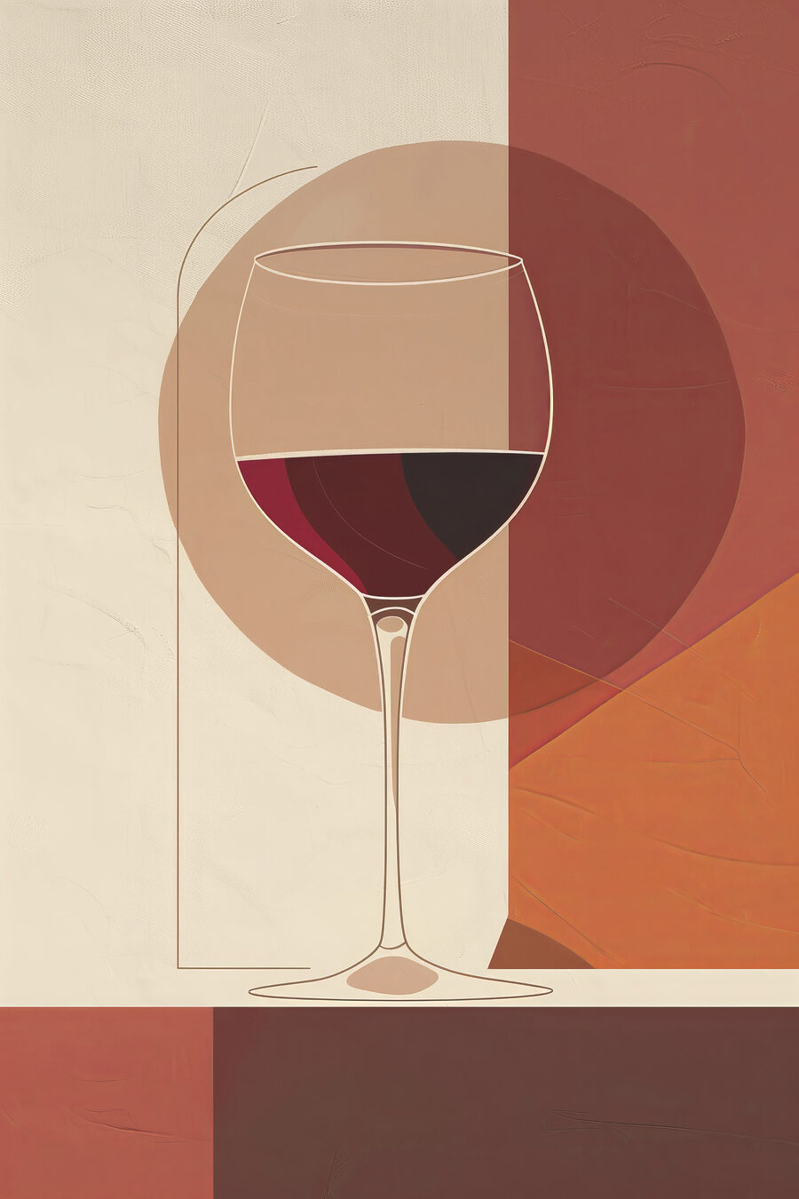 Glas Wein mit einer roten Flüssigkeit darin Glas Wein mit einer roten Flüssigkeit darin