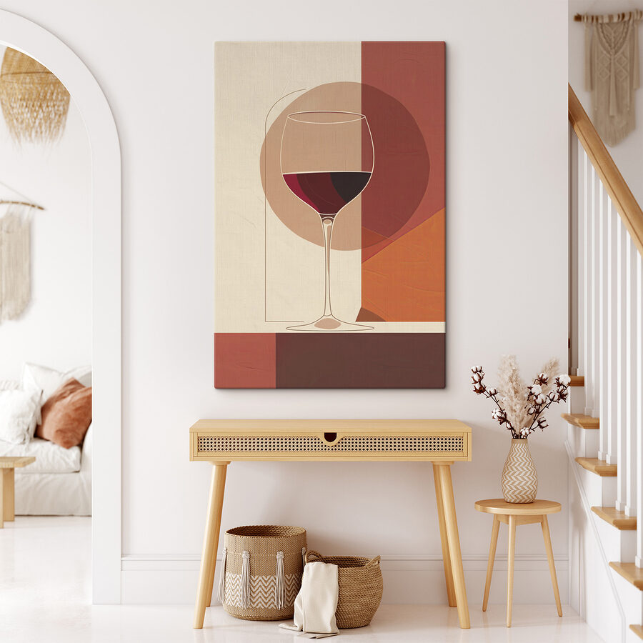 Glas Wein mit einer roten Flüssigkeit darin Glas Wein mit einer roten Flüssigkeit darin