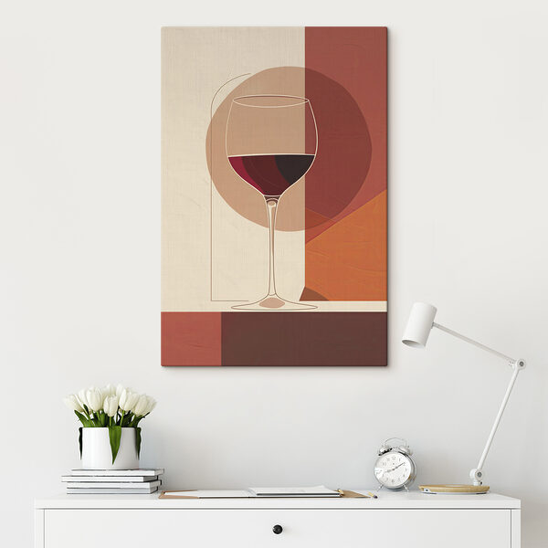 Glas Wein mit einer roten Flüssigkeit darin Glas Wein mit einer roten Flüssigkeit darin