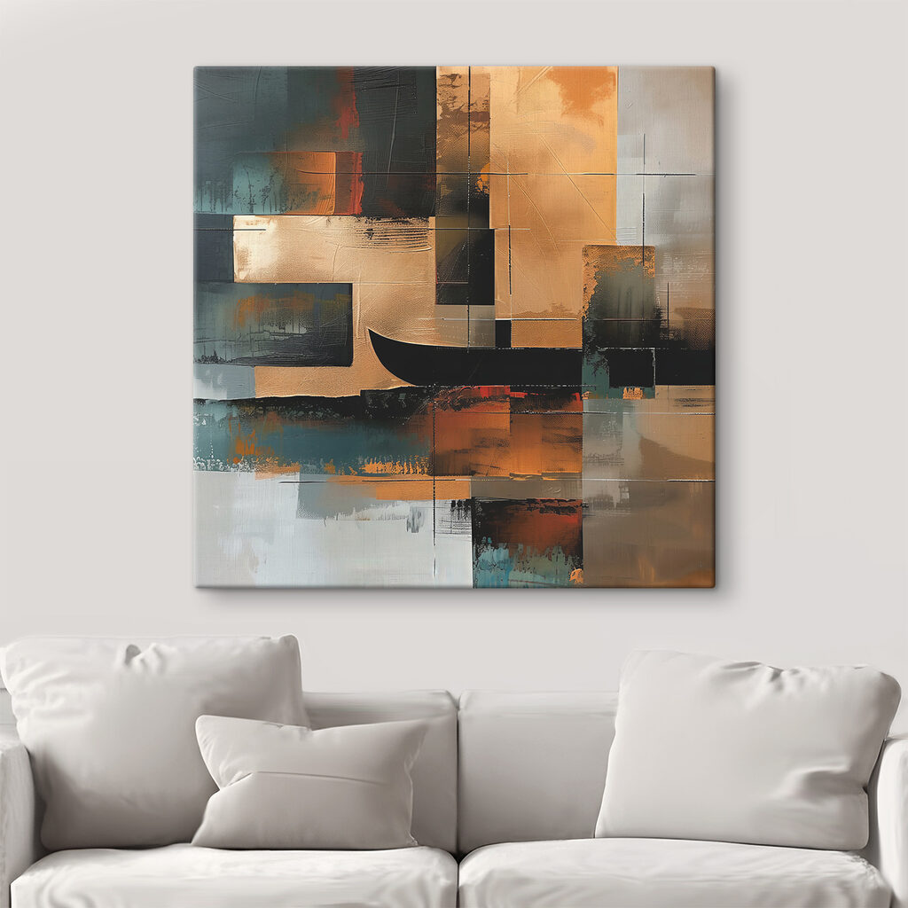 Painting of a boat in different colors