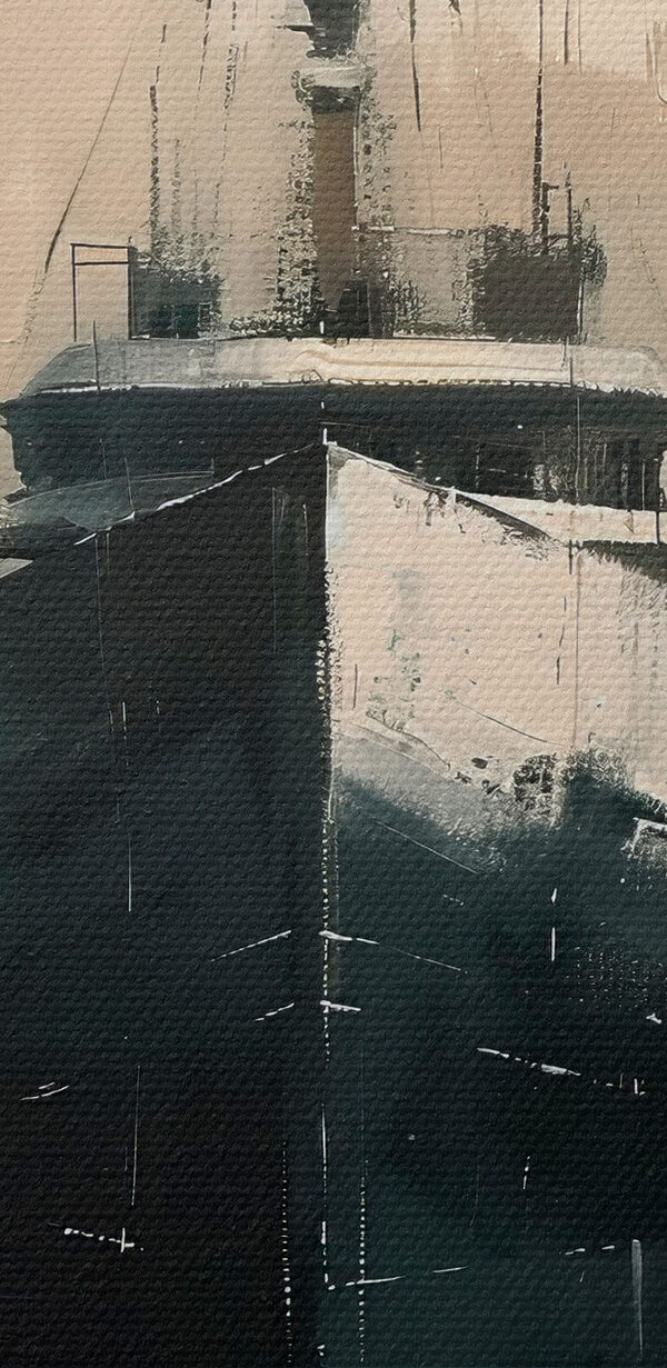 Painting of a boat in the water Painting of a boat in the water