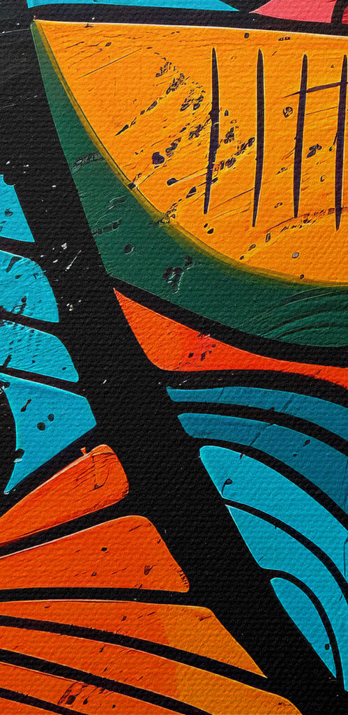 Colorful painting of a face Colorful painting of a face