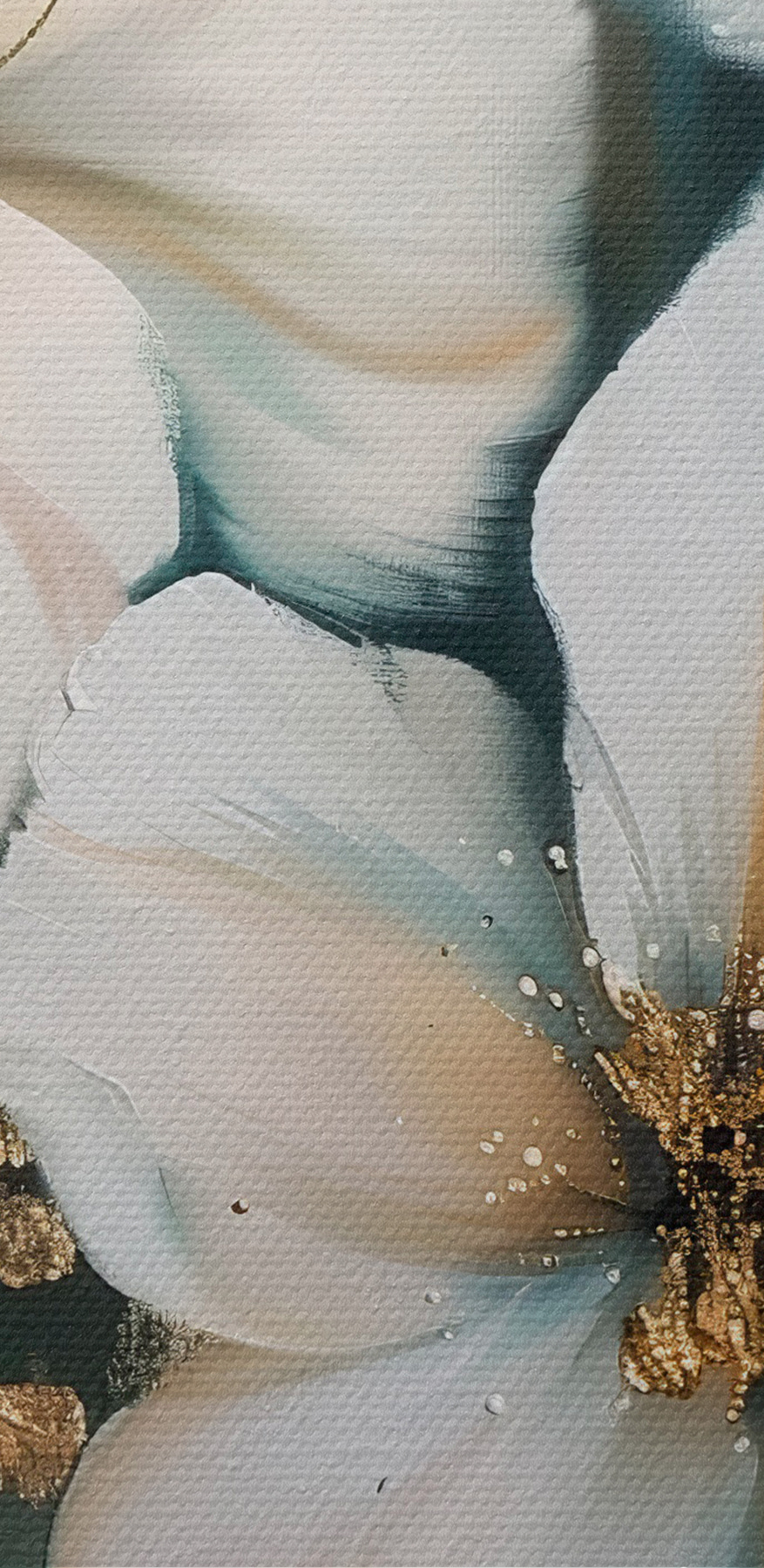 Malerei von weißen Blumen
