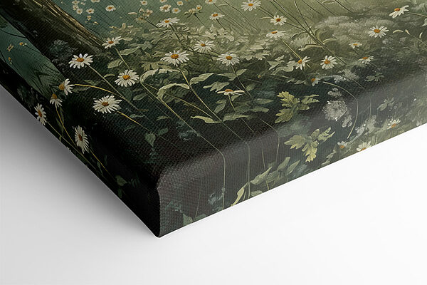 Wald mit Blumen und Bäumen Wald mit Blumen und Bäumen