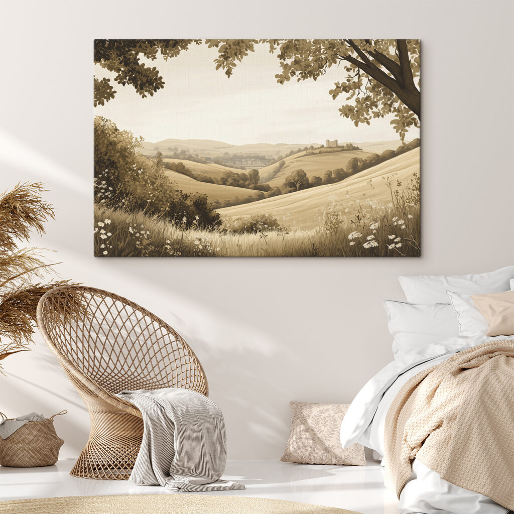 Landscape with hills and trees Landscape with hills and trees