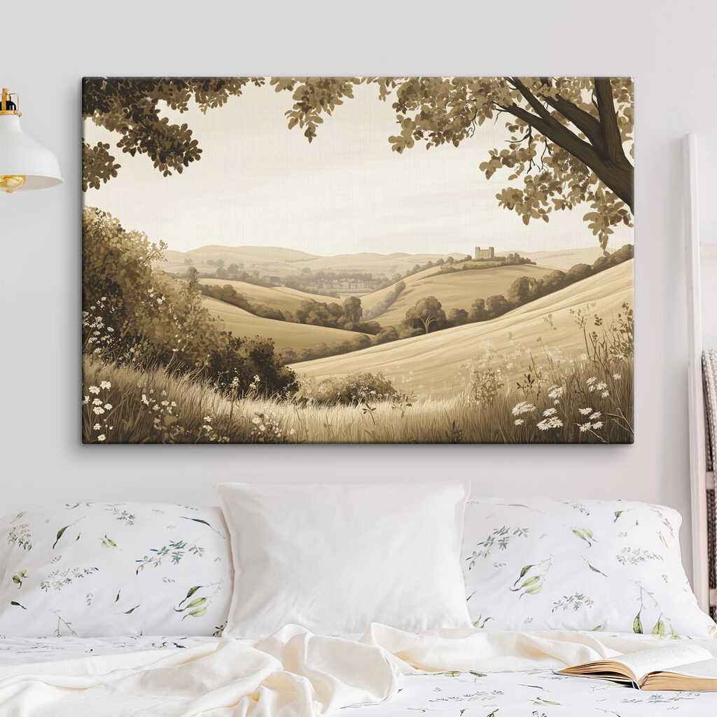 Landscape with hills and trees Landscape with hills and trees