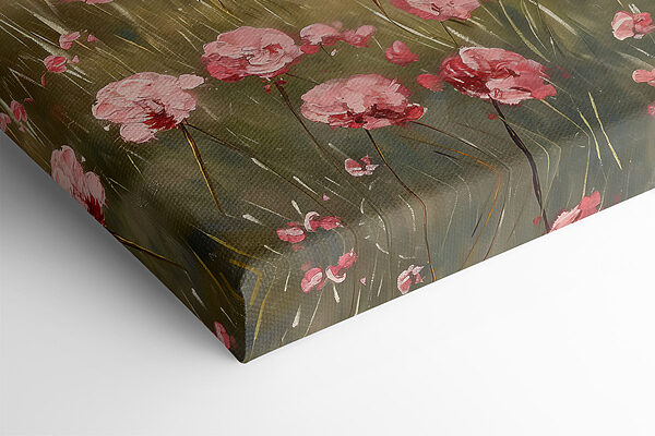 Feld mit rosa Blumen Feld mit rosa Blumen
