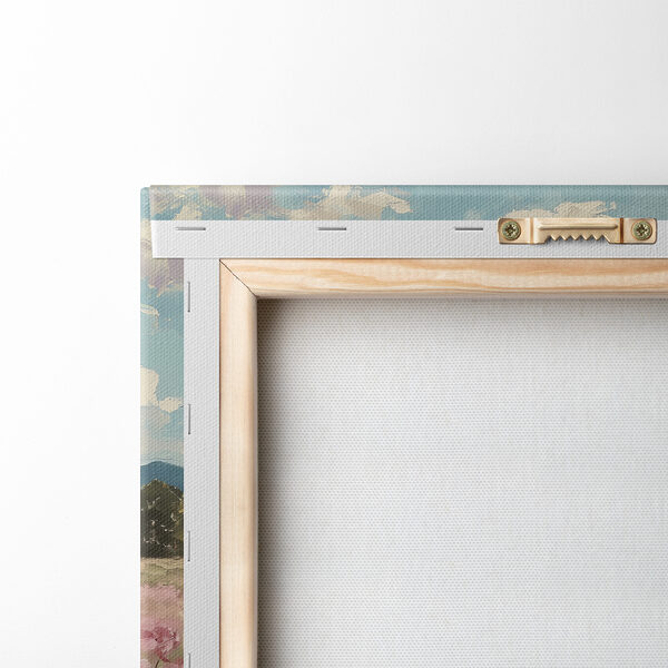 Feld mit rosa Blumen Feld mit rosa Blumen
