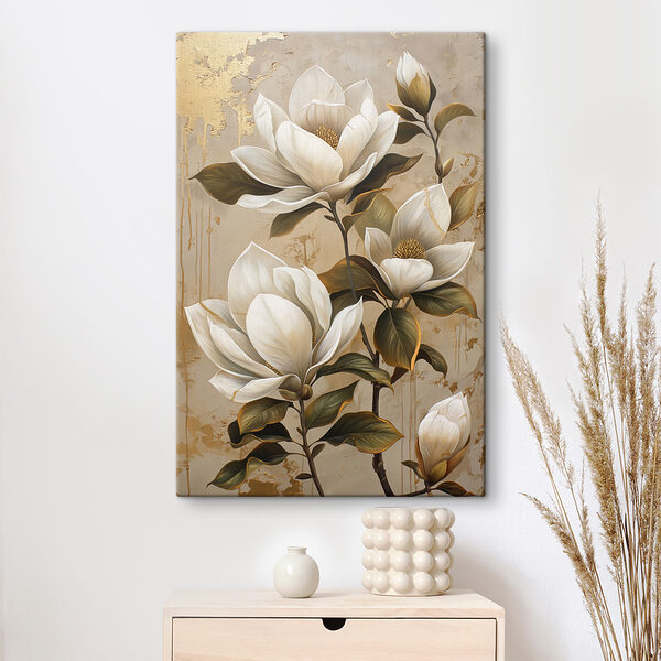 Malerei von weißen Blumen Malerei von weißen Blumen