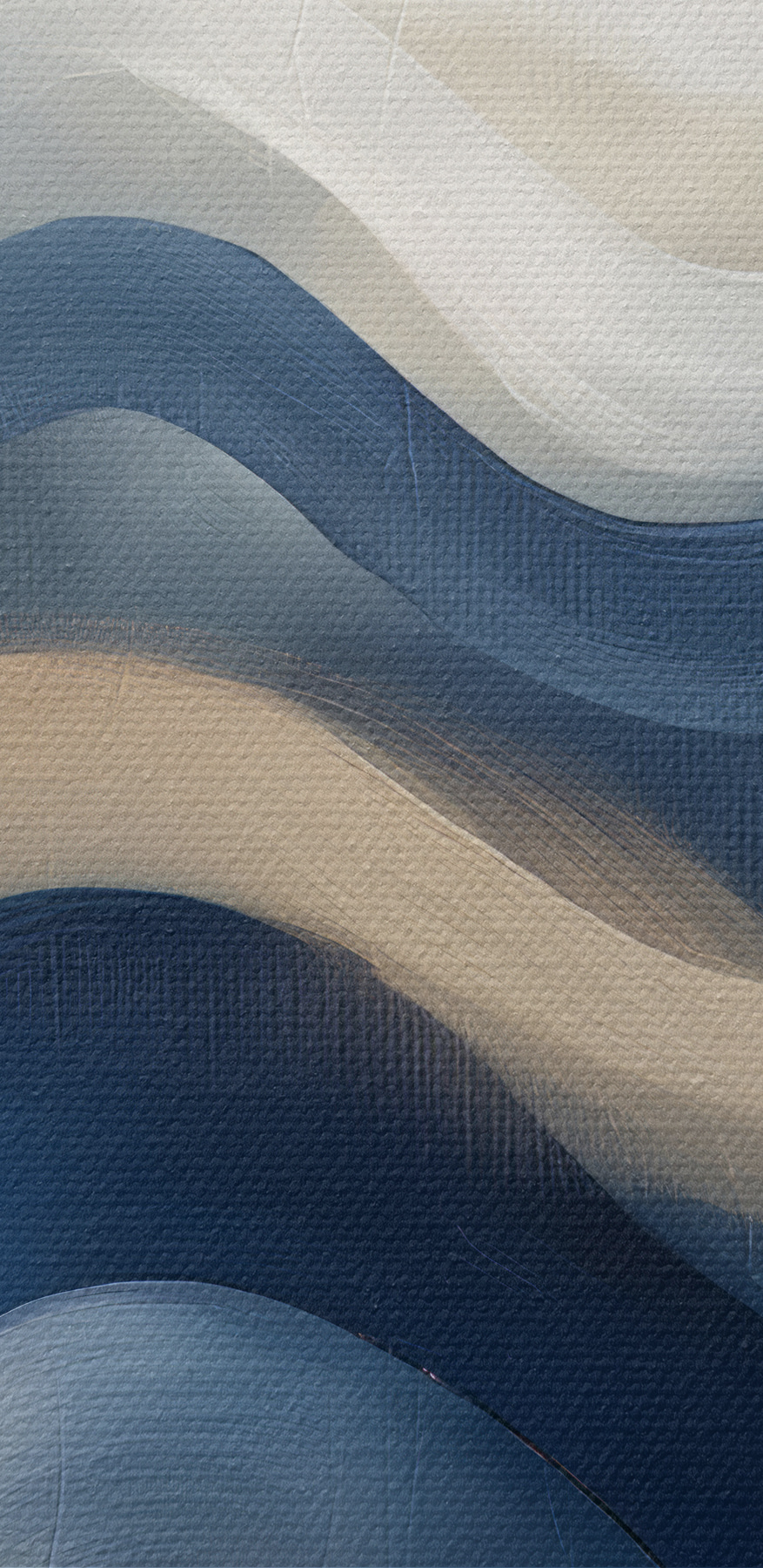 Blaue und weiße Wellenlinien