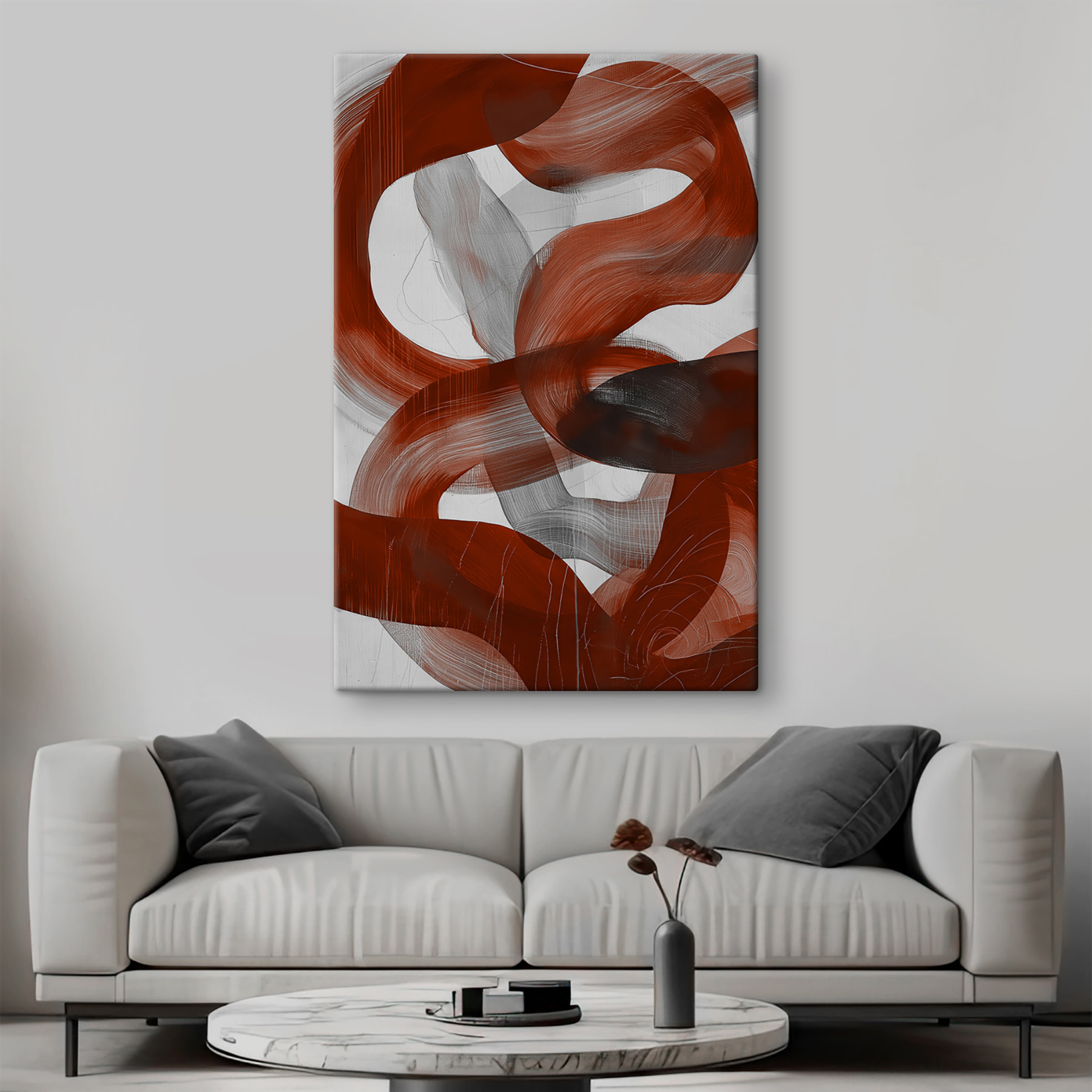 Red and white swirls Red and white swirls