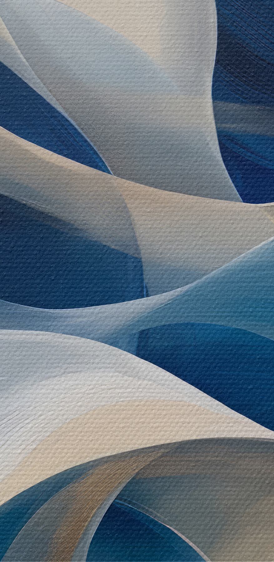 Blaue und weiße Wellenlinien