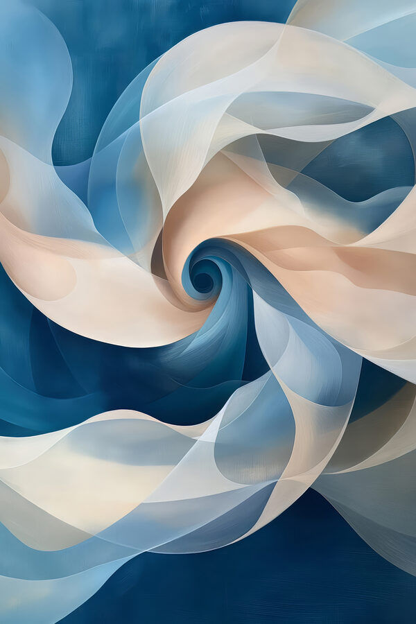 Blaues und weißes Wirbelmuster Blaues und weißes Wirbelmuster