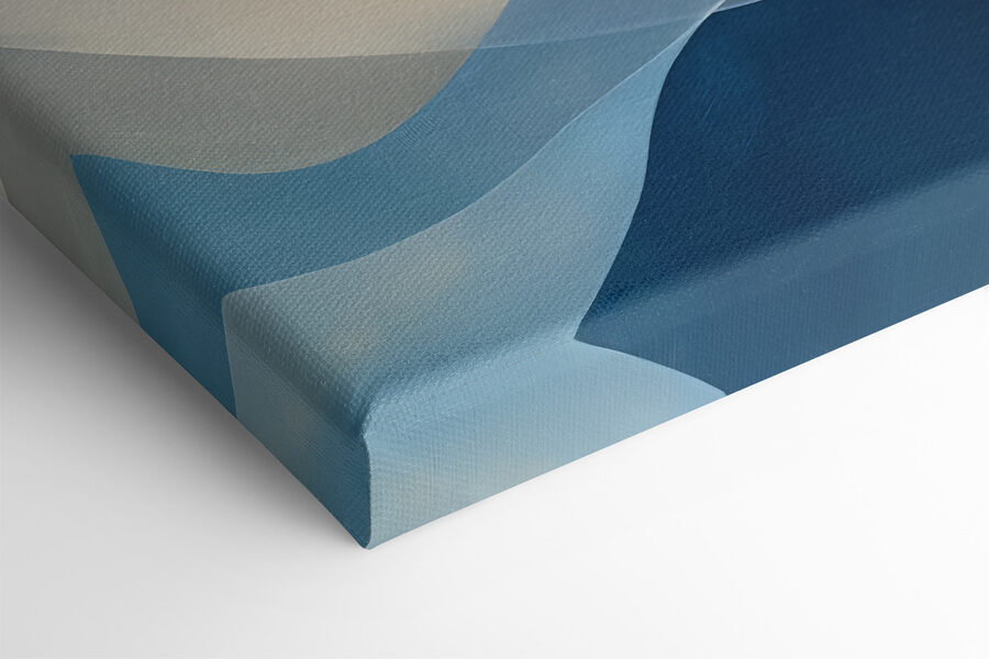Blaues und weißes Wirbelmuster
