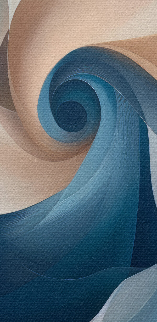Blaues und weißes Wirbelmuster Blaues und weißes Wirbelmuster