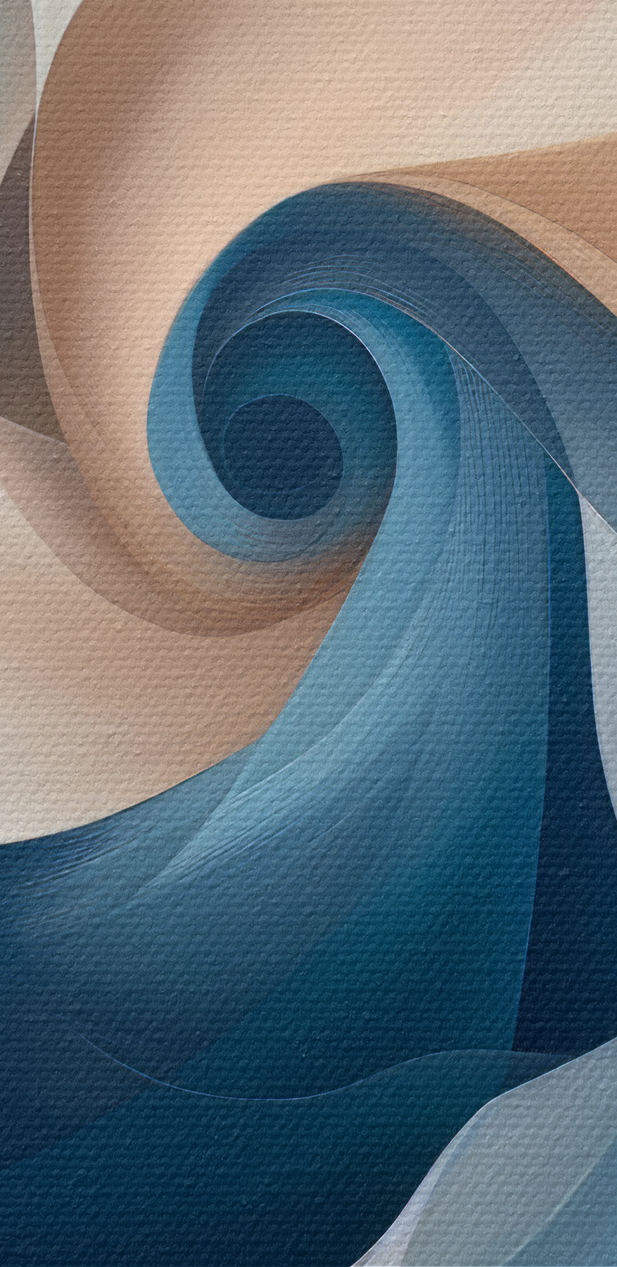 Blaues und weißes Wirbelmuster
