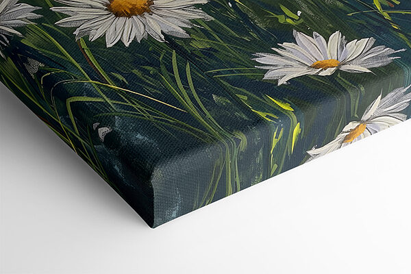 Feld mit Blumen und Bäumen Feld mit Blumen und Bäumen