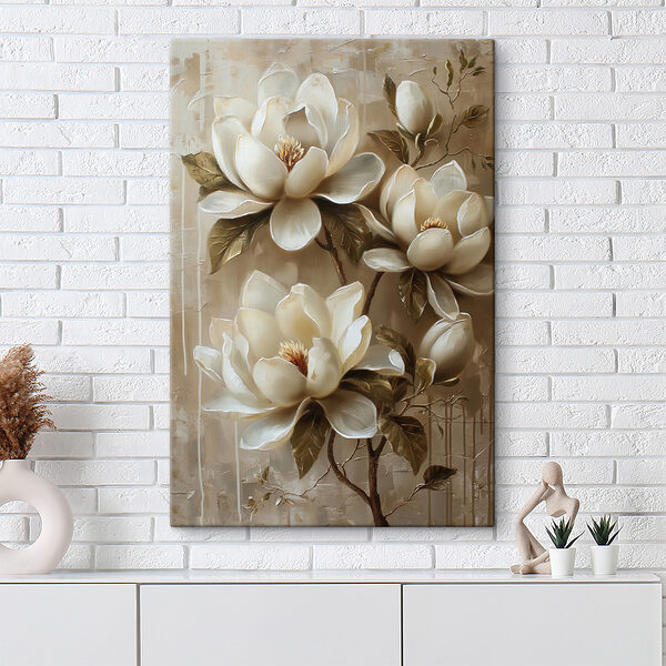Painting of white flowers