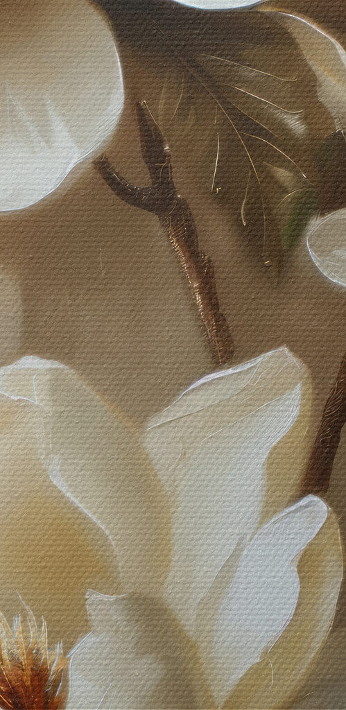 Painting of white flowers