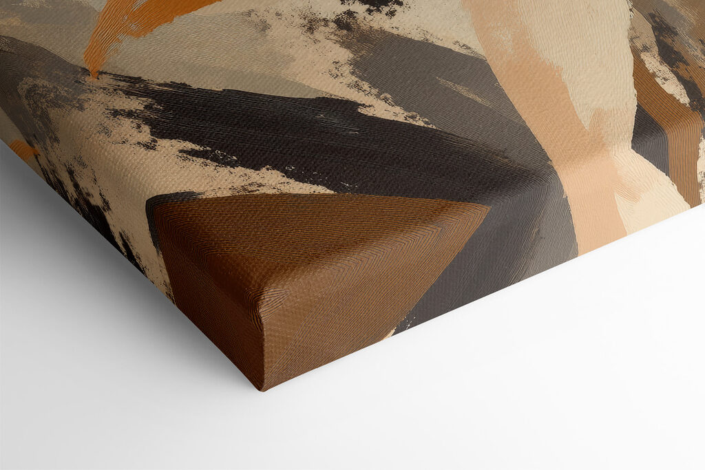 Abstract floral design in warm tones
