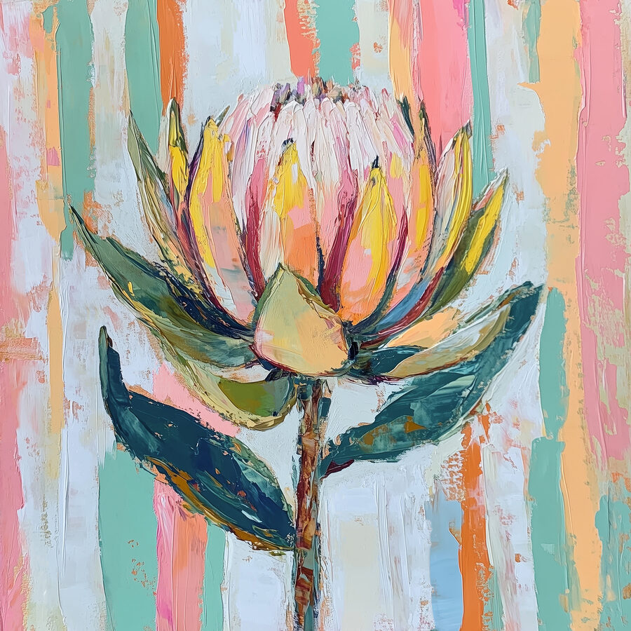 Wandbilder Gemälde einer Blume – Bild 8