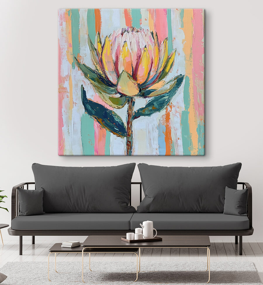 Wandbilder Gemälde einer Blume – Bild 2