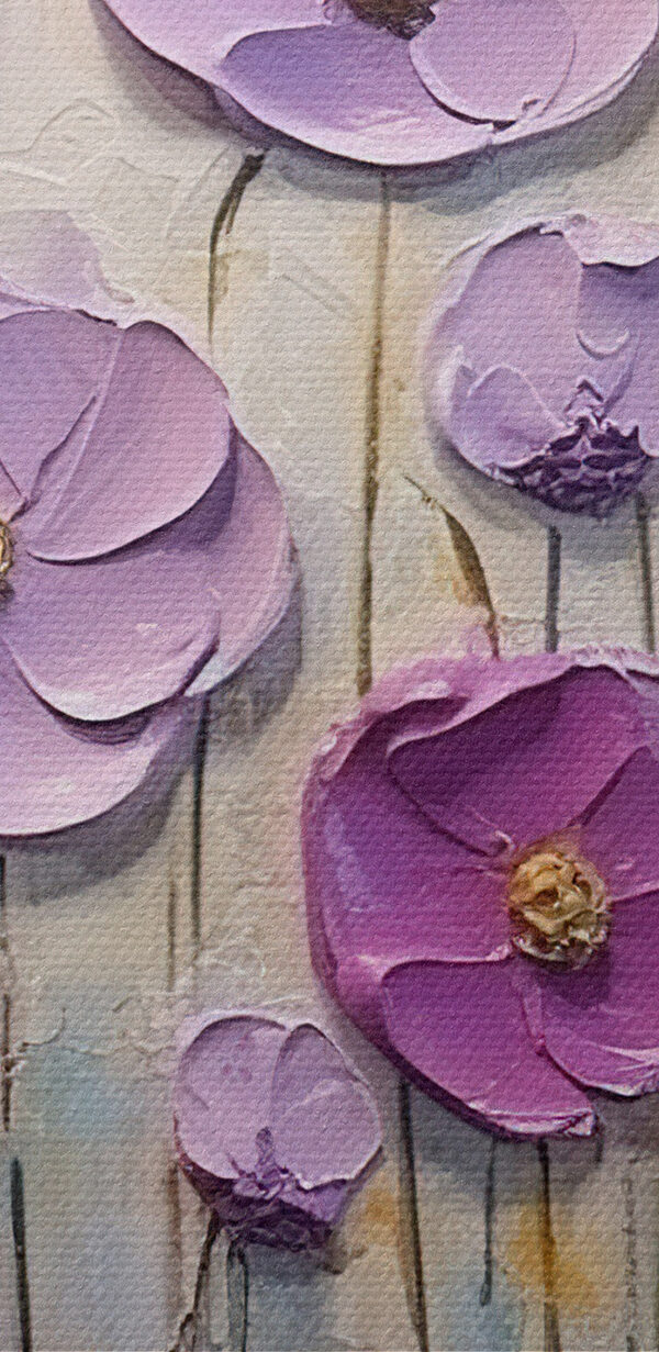 Gemälde von lila Blumen Gemälde von lila Blumen