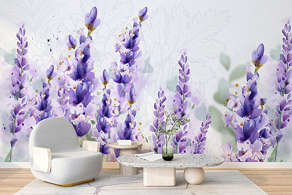 Gruppe violetter Blumen Gruppe violetter Blumen