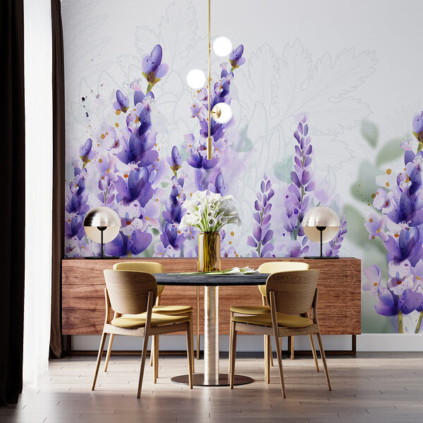 Gruppe violetter Blumen Gruppe violetter Blumen