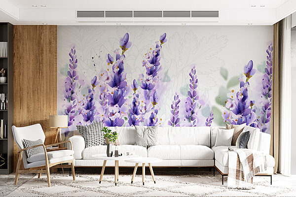 Gruppe violetter Blumen Gruppe violetter Blumen